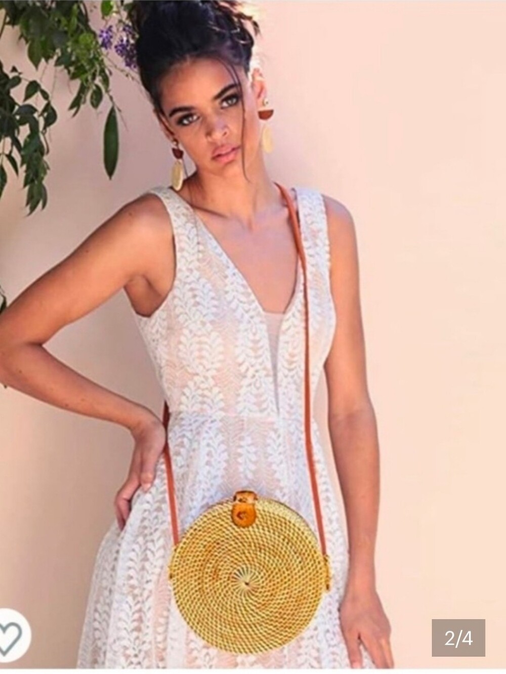Novum Crafts Round Rattan Bag for Women - Handmade Straw Bags - Wicker Purse